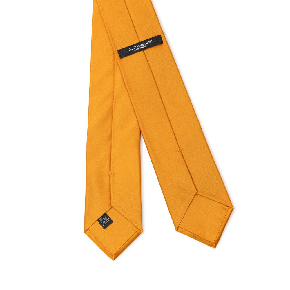 Dolce & Gabbana Orange Silk Tie - Zachava