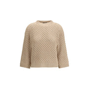 Fabiana Filippi Beige Wool Oves Aries Sweatshirt