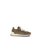 Brunello Cucinelli Brown Calf Leather Bos Taurus Platform Sneakers - Zachava