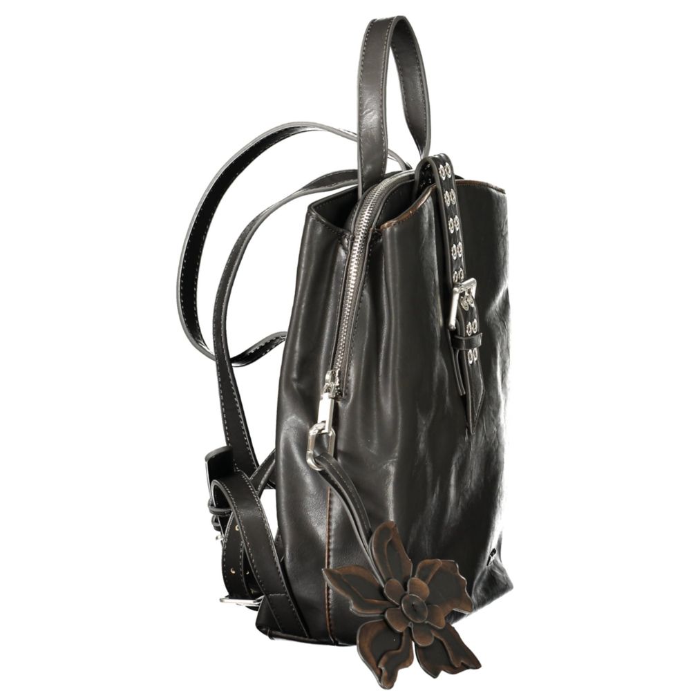 Desigual Black Polyurethane Women Backpack - Zachava