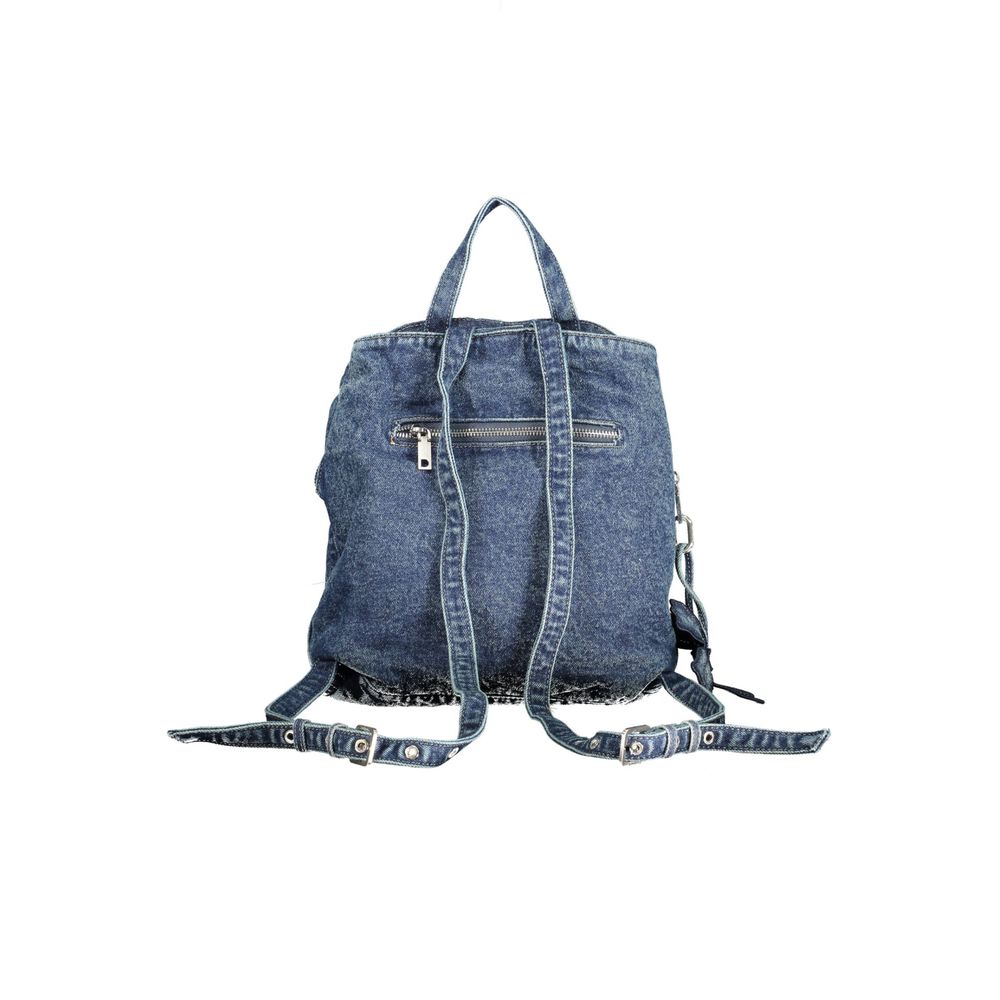 Desigual Blue Cotton Women Backpack - Zachava