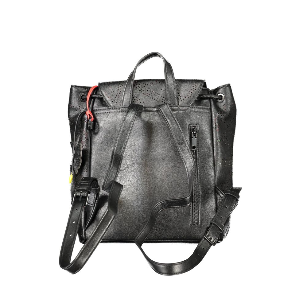 Desigual Black Polyurethane Women's Mini Backpack - Zachava