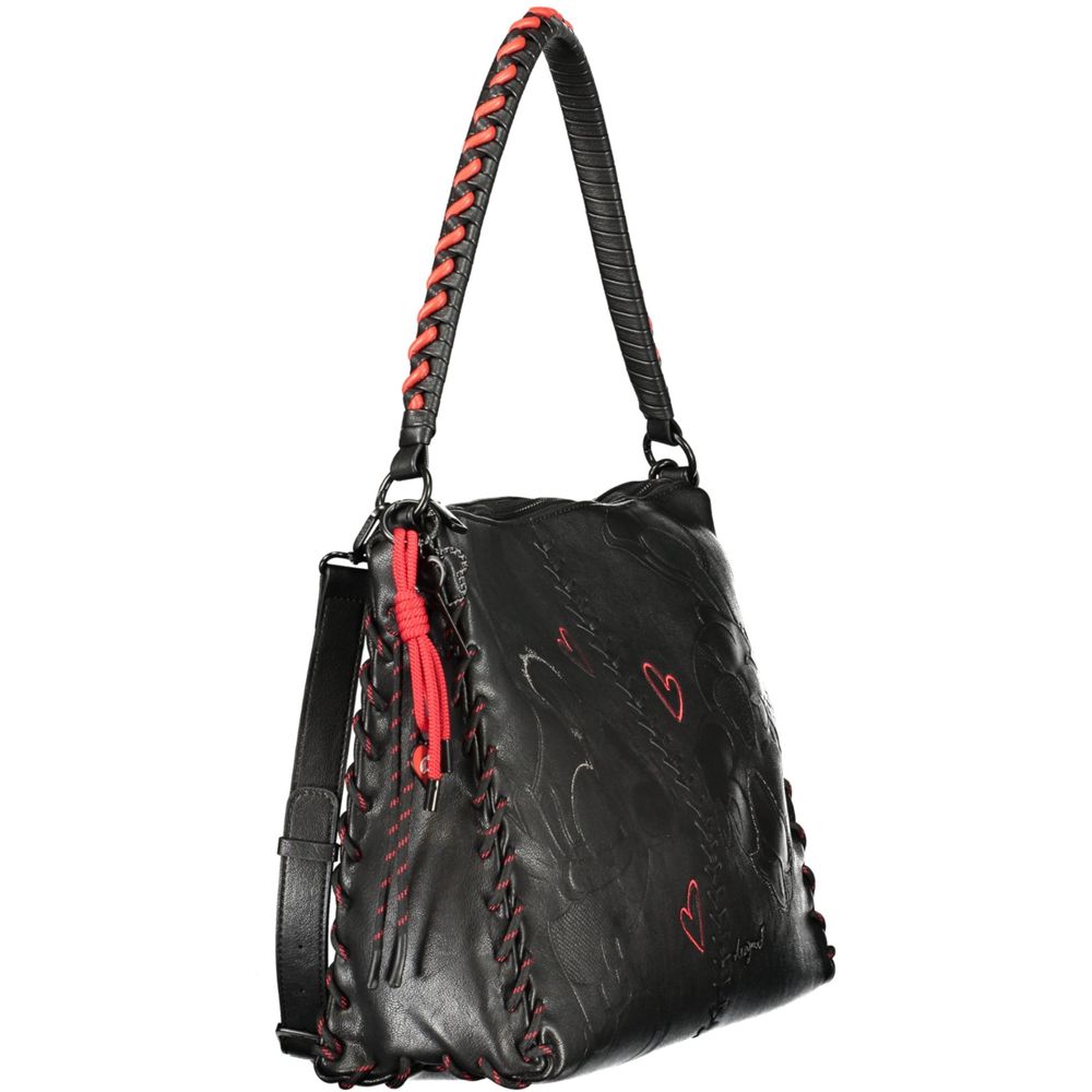 Desigual Nero Poliuretano Women Handbag