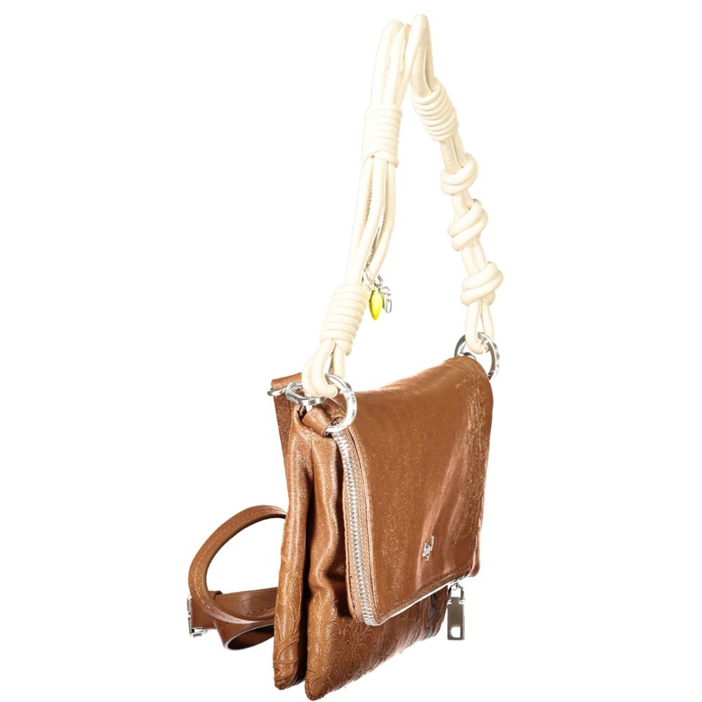 Desigual Marrone Polyurethane Women Handbag - Zachava