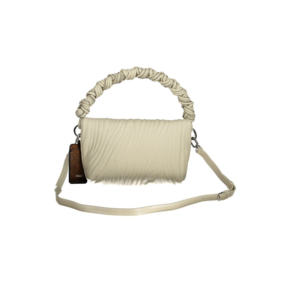 Desigual Ecru Polyurethane Women's Handbag - Zachava