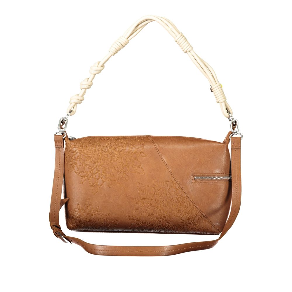 Desigual Marrone Polyurethane Women's Shoulder Bag - Zachava