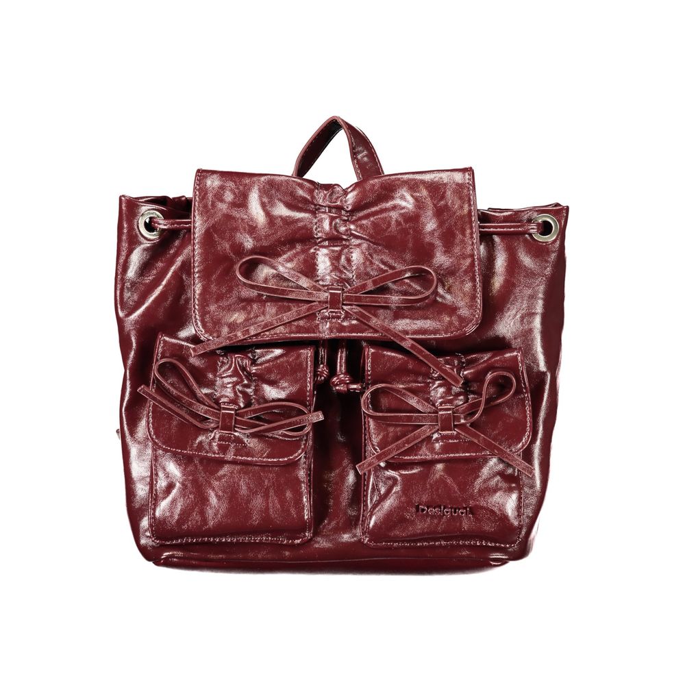 Desigual Burgundy Polyurethane Women Backpack - Zachava