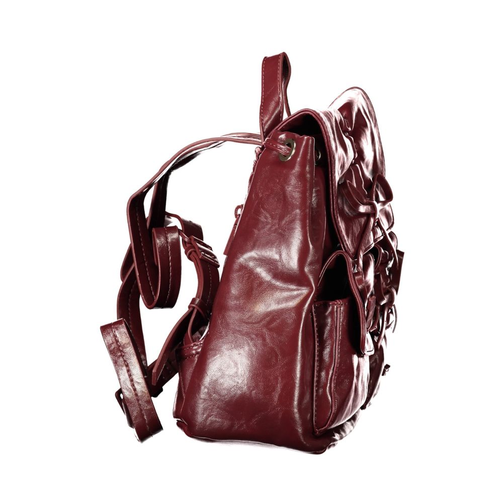 Desigual Burgundy Polyurethane Women Backpack - Zachava