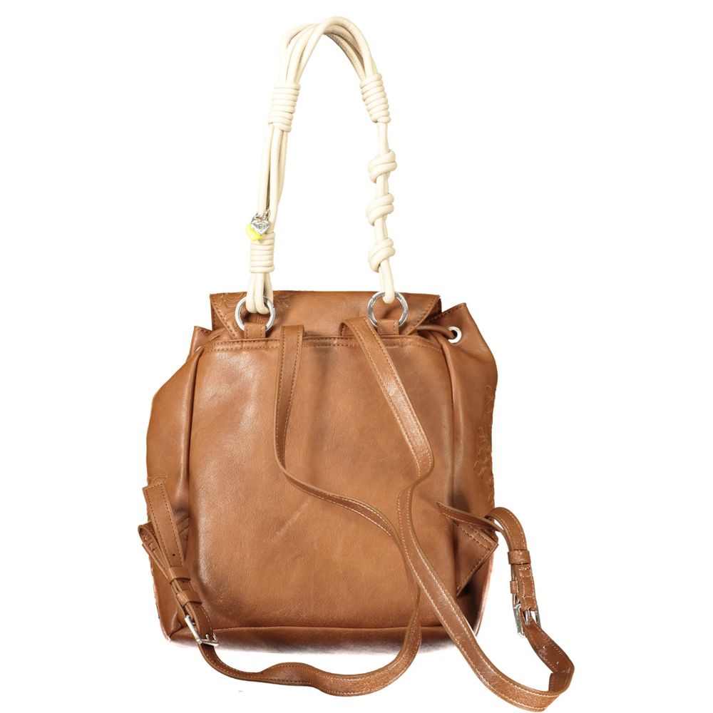 Desigual Marrone Poliuretano Women Backpack - Zachava