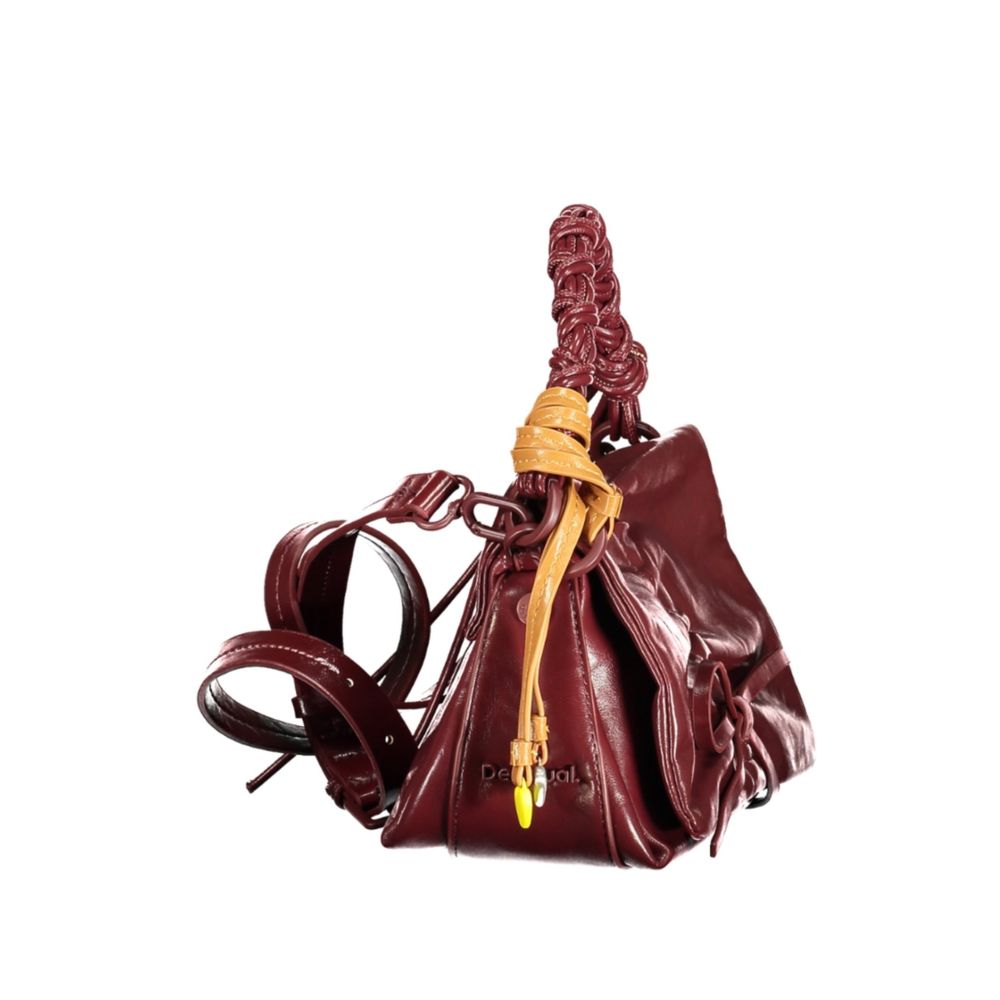 Desigual Burgundy Polyurethane Women Mini Bag - Zachava