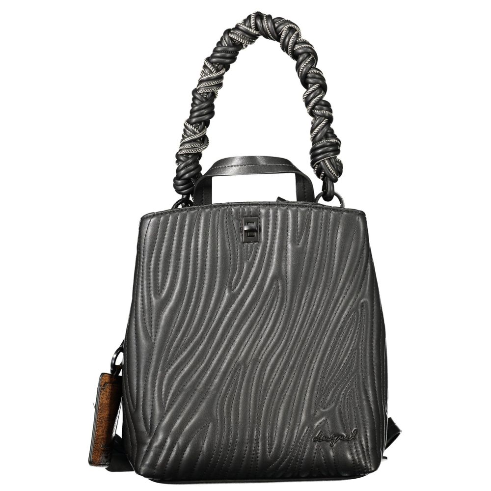 Desigual Black Polyurethane Women Mini Backpack - Zachava