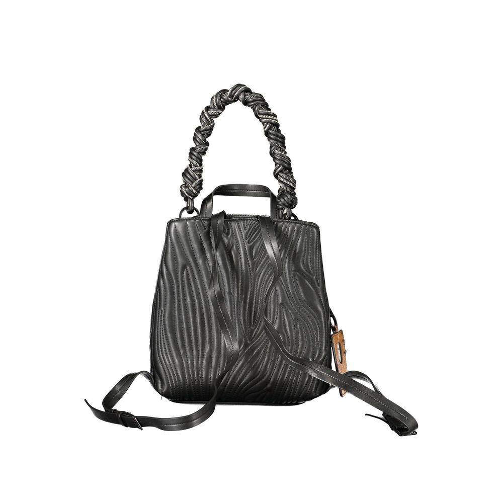 Desigual Black Polyurethane Women Mini Backpack - Zachava