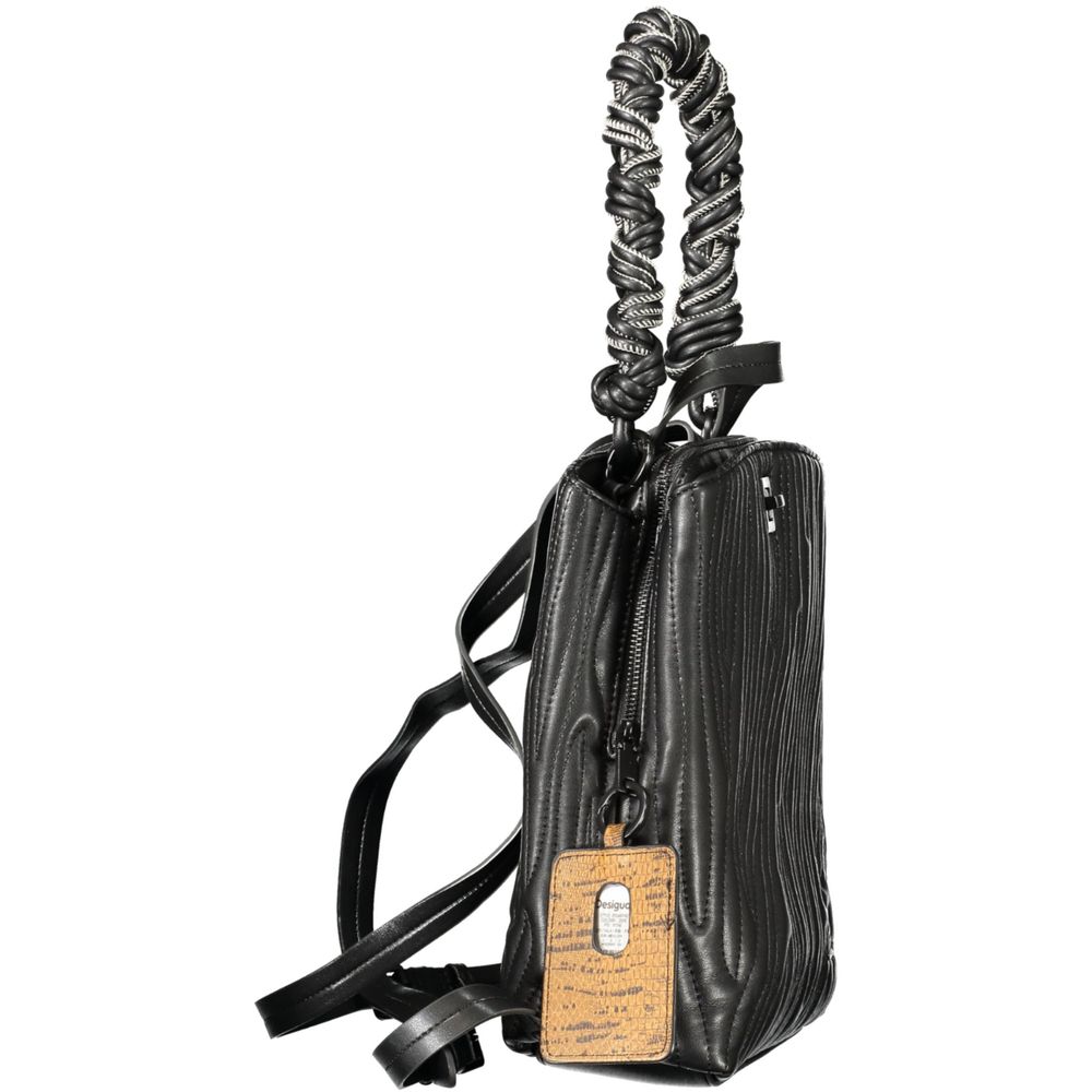 Desigual Black Polyurethane Women Mini Backpack - Zachava
