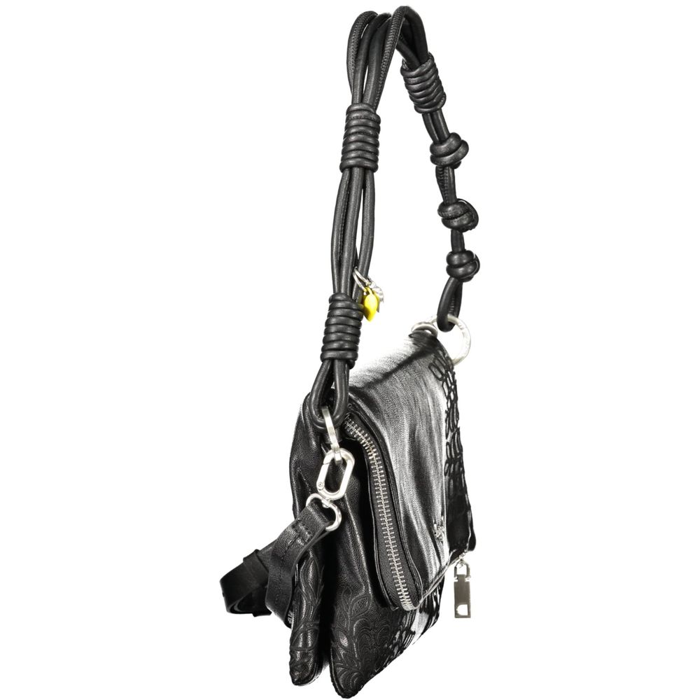 Desigual Black Polyurethane Women Handbag - Zachava