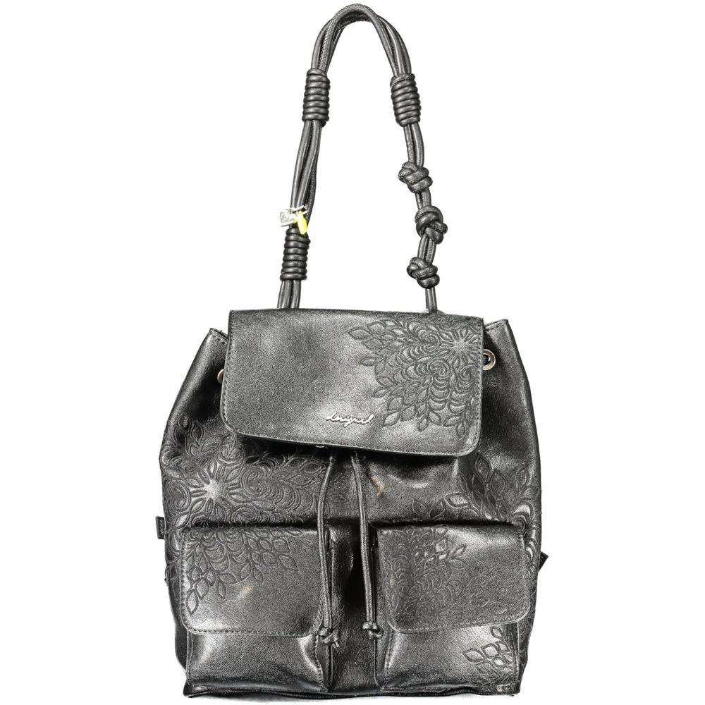 Desigual Black Polyurethane Women's Mini Backpack - Zachava
