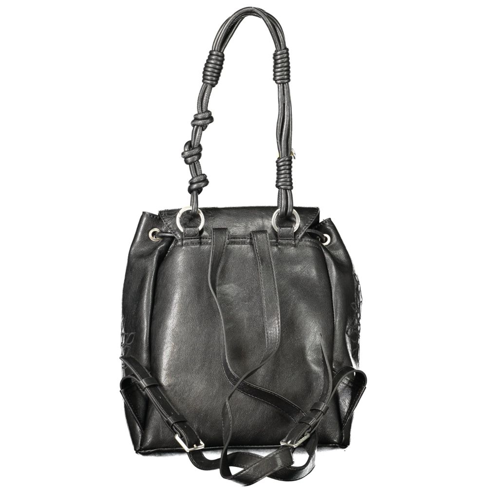 Desigual Black Polyurethane Women's Mini Backpack - Zachava