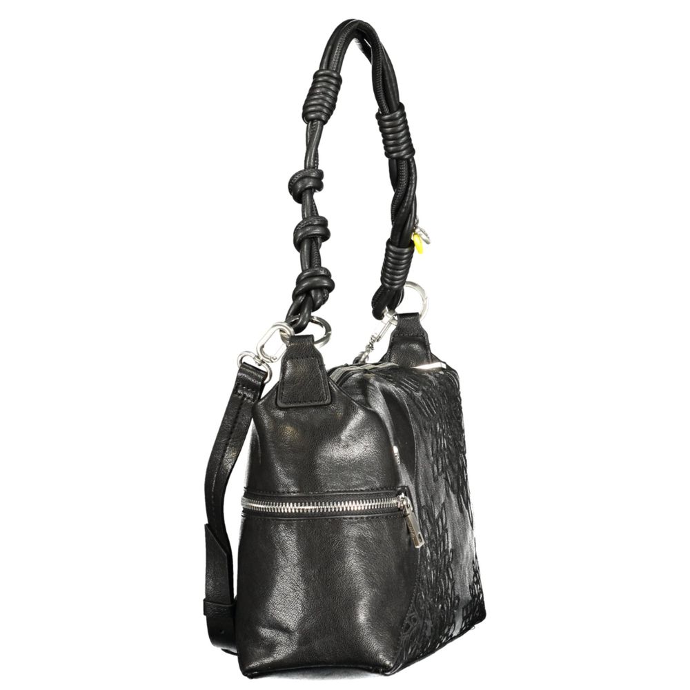 Desigual Black Polyurethane Women's Handbag - Zachava