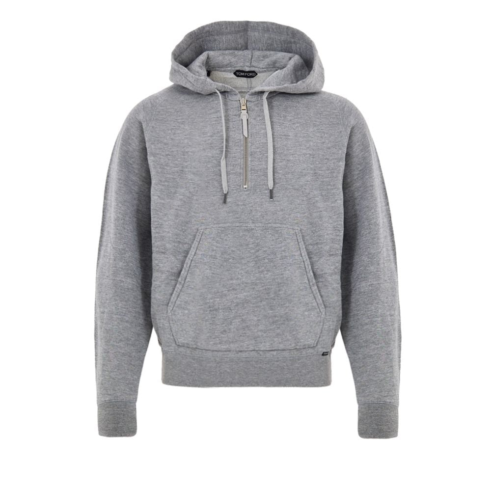 Tom Ford Gray Cotton Hoodie - Zachava