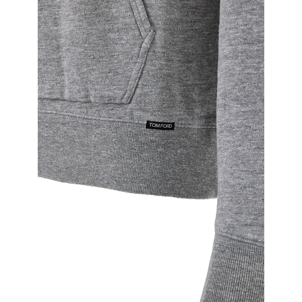 Tom Ford Gray Cotton Hoodie - Zachava