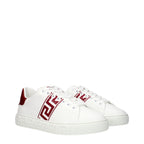 Versace White Leather Low Top Sneakers