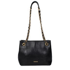 Versace Black Leather Shoulder Bag