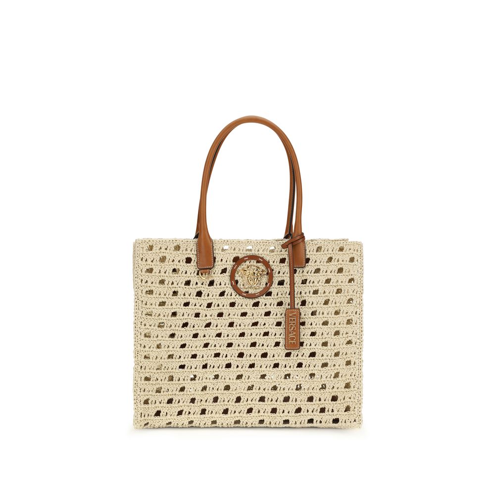 Versace Beige Cotton Handbag Main image