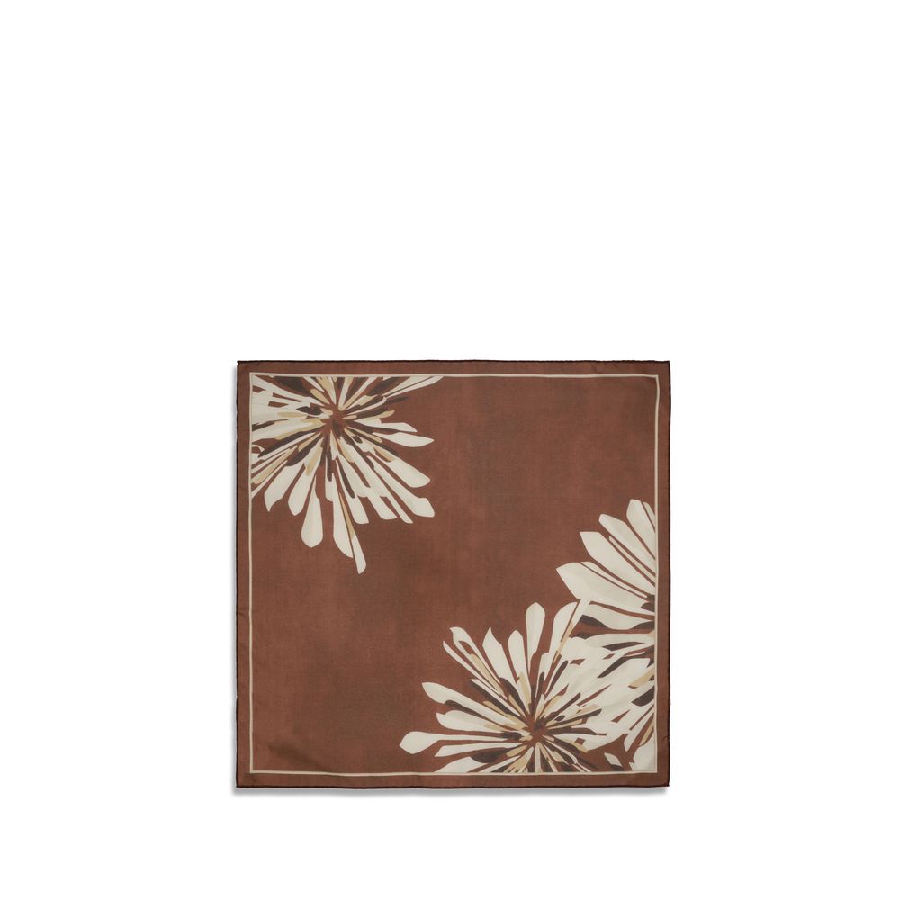 Brunello Cucinelli Bordeaux Silk Scarf