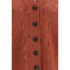 Brunello Cucinelli Orange Cashmere Cardigan