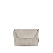 Brunello Cucinelli Gray Calf Leather Bos Taurus Clutch Bag