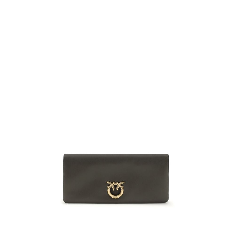 PINKO Bicolor Calf Leather Bos Taurus Clutch Bag
