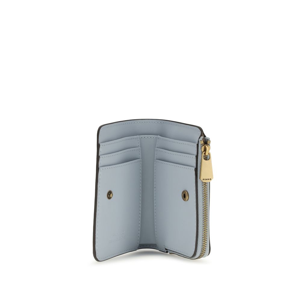 PINKO Blue Calf Leather Bos Taurus Wallet - Zachava