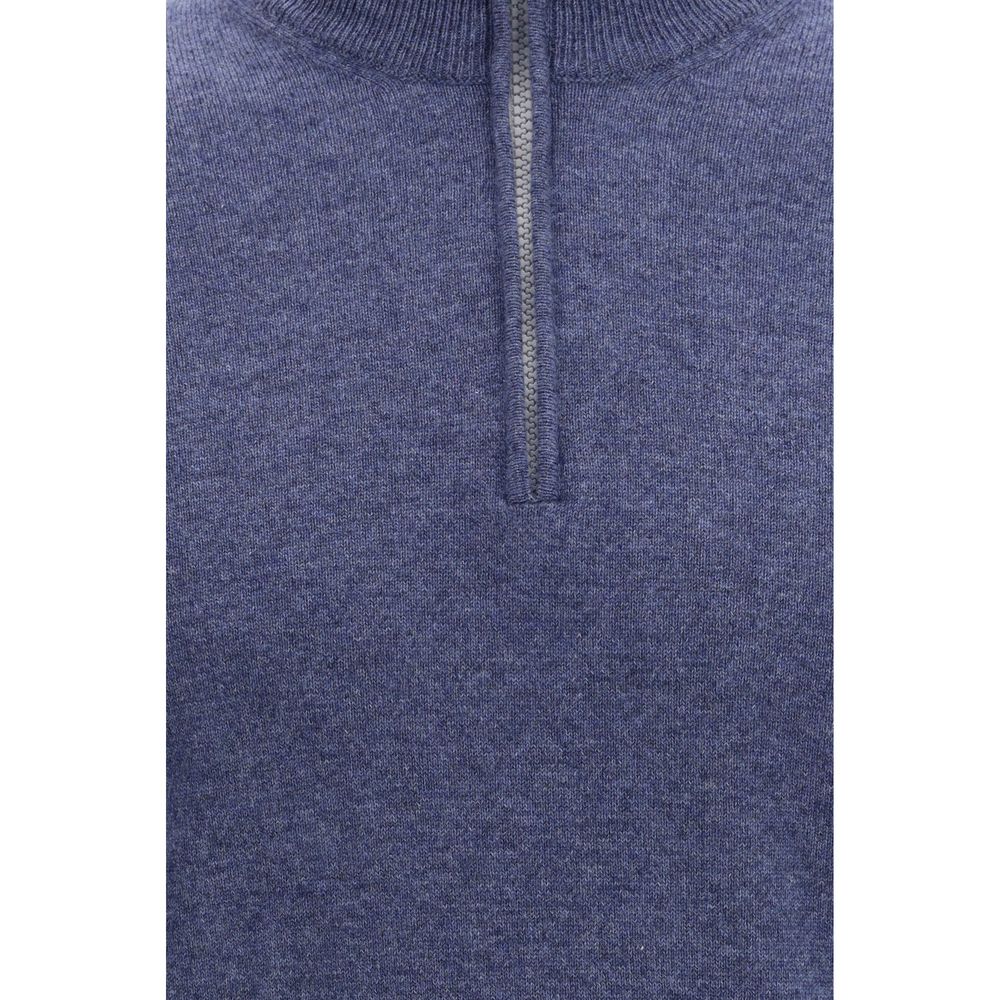 Brunello Cucinelli Blue Cashmere Sweater