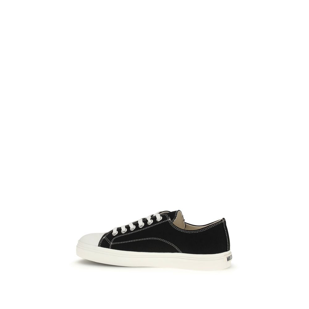Moschino Black Cotton Low Top Sneakers - Zachava