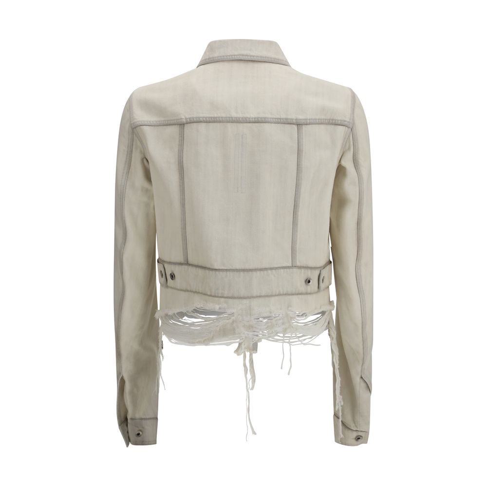 Rick Owens White Cotton Denim Jacket Secondary image