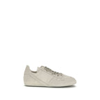 Rick Owens Gray Calf Leather Bos Taurus Low Top Sneakers