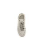 Rick Owens Gray Calf Leather Bos Taurus Low Top Sneakers