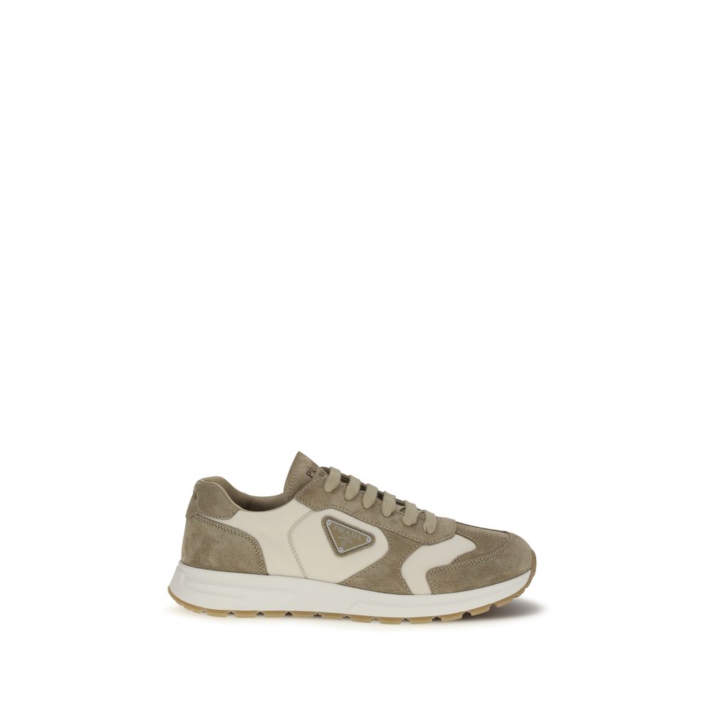 Prada Beige Calf Leather Bos Taurus Athletic Sneakers Main image