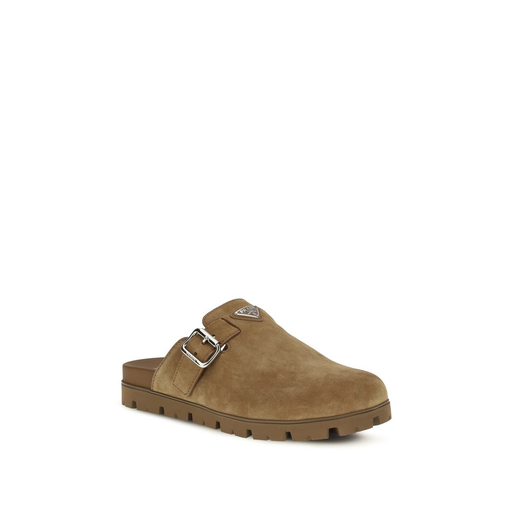 Prada Beige Calf Leather Bos Taurus Mules - Zachava