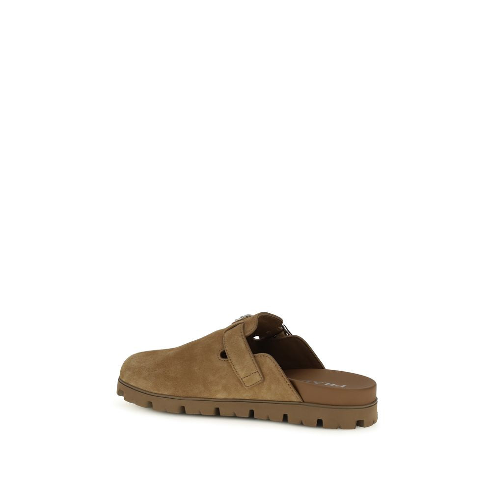Prada Beige Calf Leather Bos Taurus Mules - Zachava