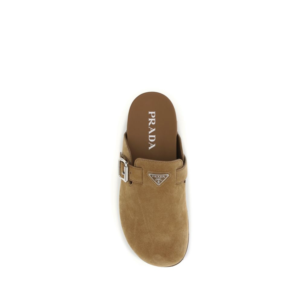Prada Beige Calf Leather Bos Taurus Mules - Zachava