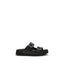 Prada Black Calf Leather Bos Taurus Sandals