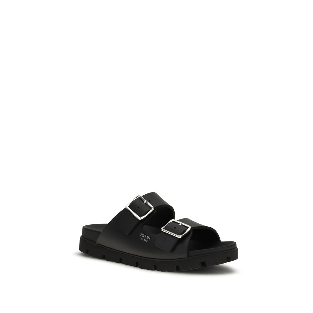 Prada Black Calf Leather Bos Taurus Sandals Secondary image