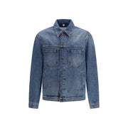 Off-White Blue Cotton Denim Jacket - Zachava