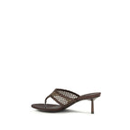 LE SILLA Brown Goatskin Stiletto Heel Sandals