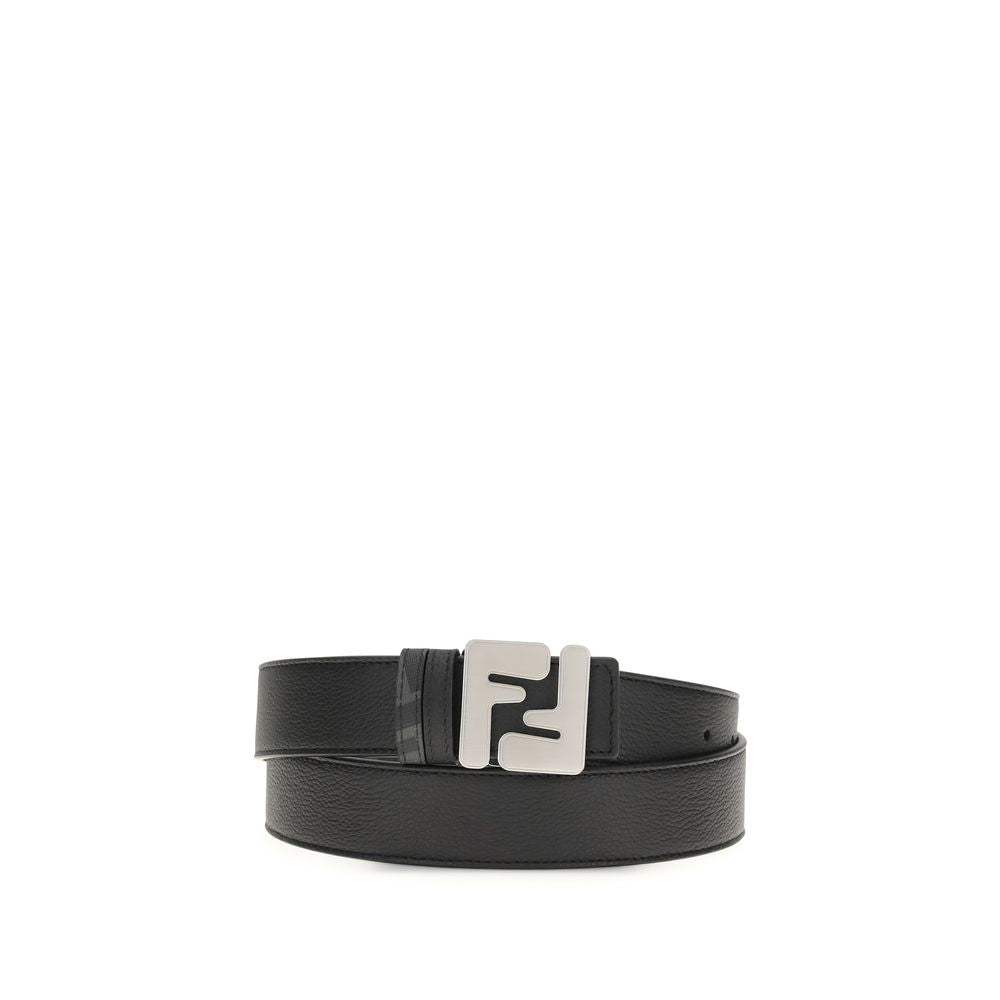 Fendi Black Calf Leather Bos Taurus Regular Belt - Zachava Main image