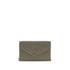 Saint Laurent Gray Calf Leather Bos Taurus Wallet