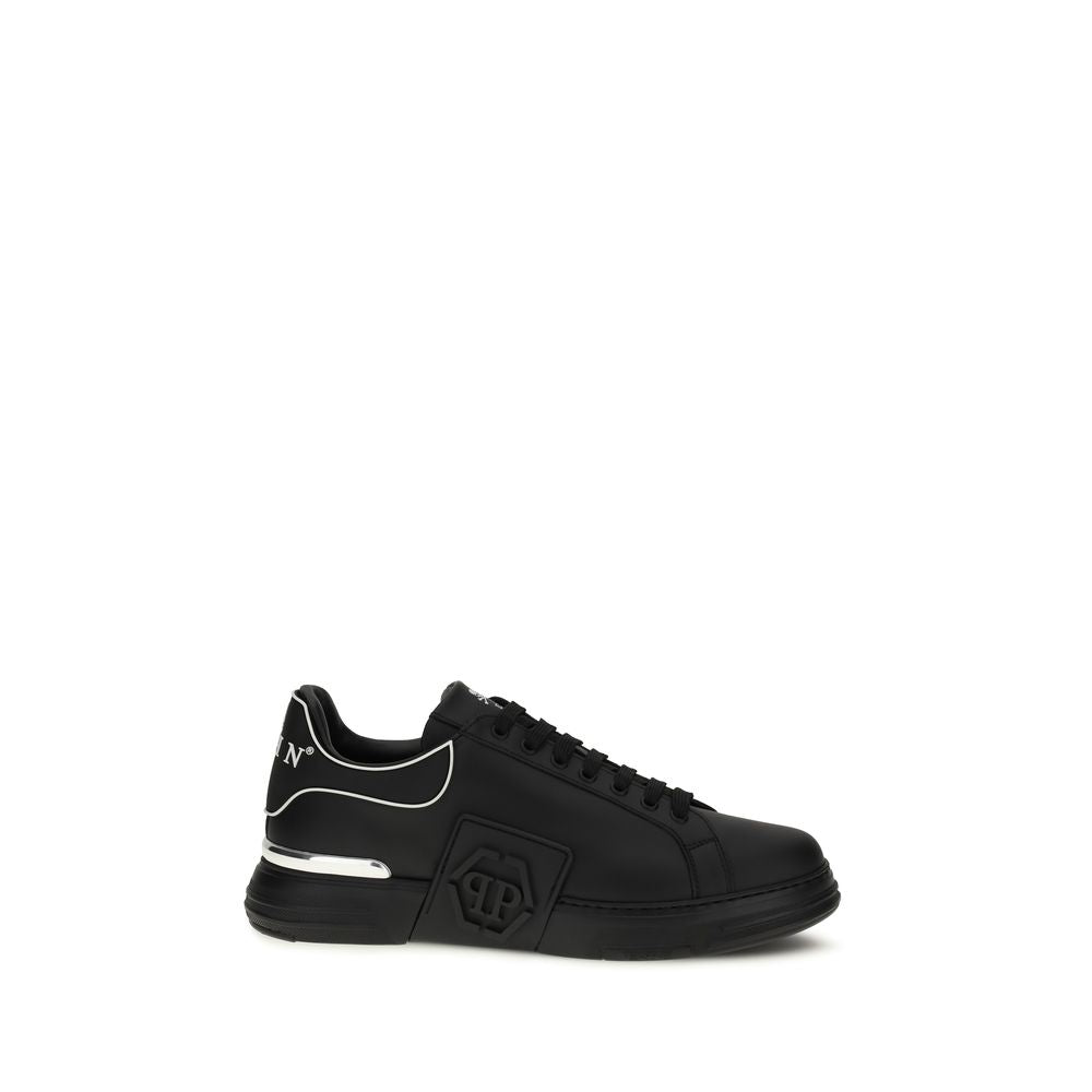 Philipp Plein Black Calf Leather Bos Taurus Low Top Sneakers - Zachava