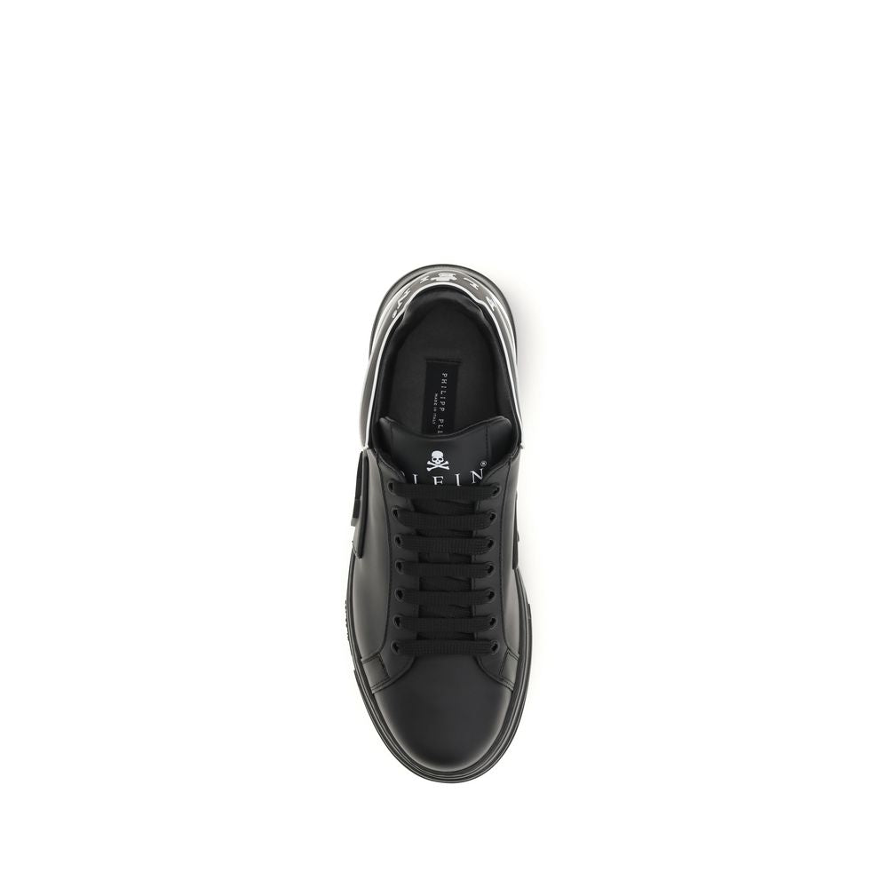Philipp Plein Black Calf Leather Bos Taurus Low Top Sneakers - Zachava