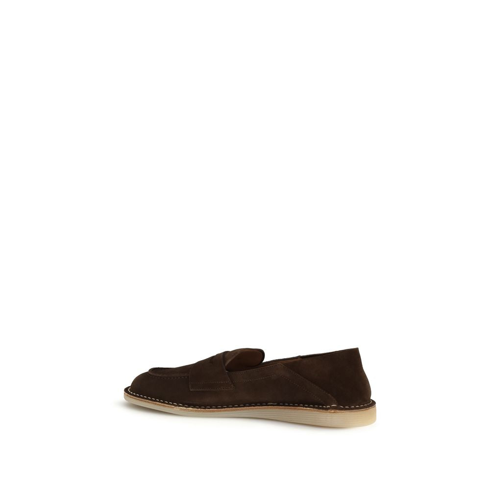 Dolce & Gabbana Brown Calf Leather Bos Taurus Slip-On Loafers - Zachava