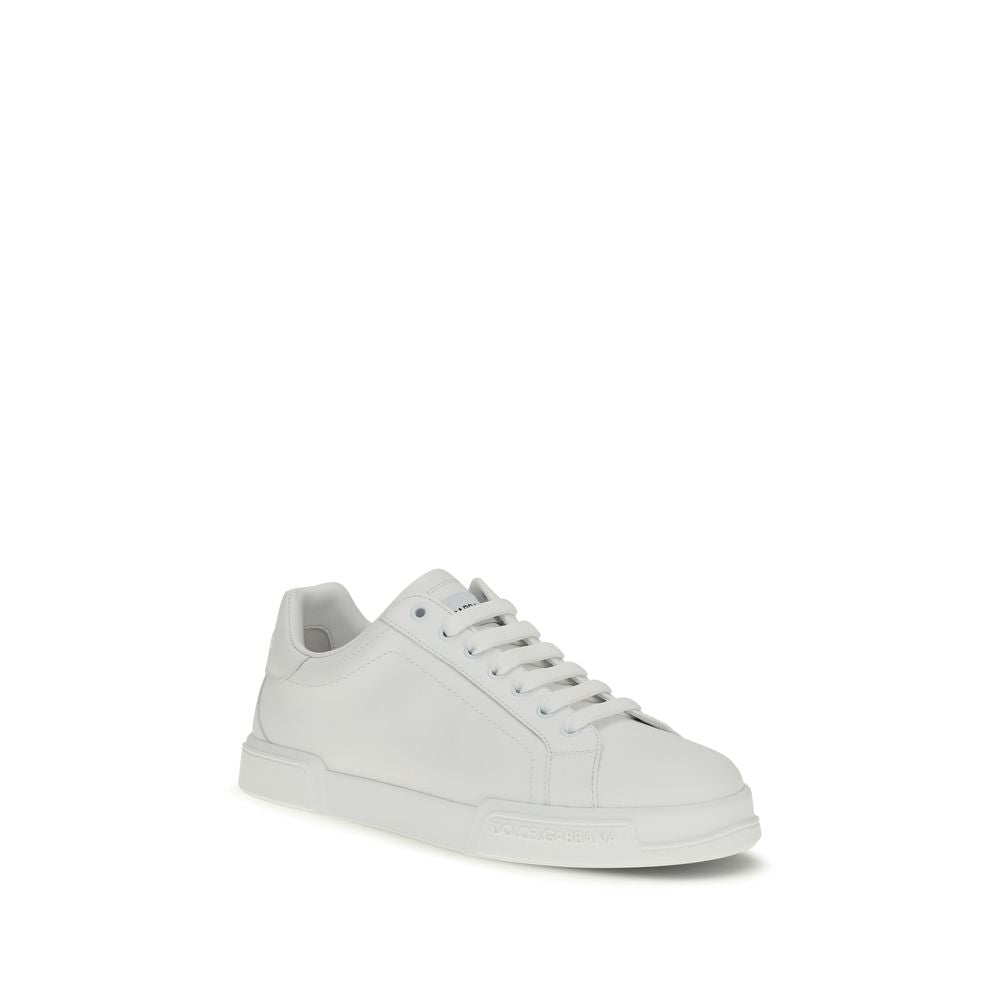 Dolce & Gabbana White Calf Leather Bos Taurus Low Top Sneakers Secondary image